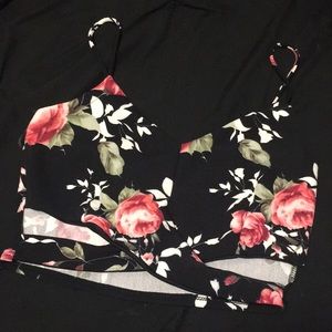 Cutout Floral Night Out Shirt 🌹🖤